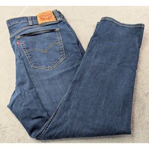 Levi's 541 Athletic‎ Fit Jeans Men's W40 L32 Dark Blue Wash Denim Pants Stretch